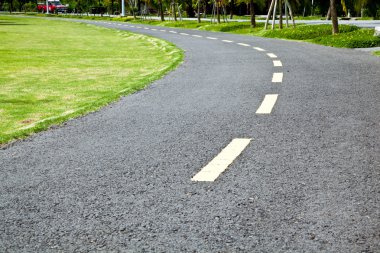 asfalt yol Park joggler için