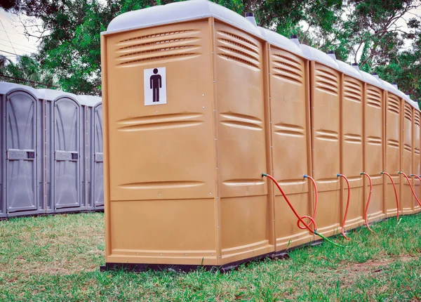 stock image Brown mobile toilet