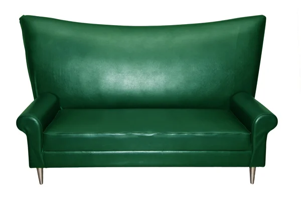 Luxo poltrona sofá verde isolado — Fotografia de Stock