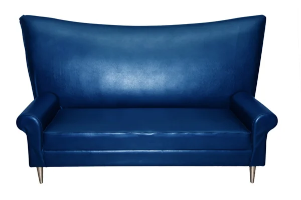 Luxe sofa blauwe leunstoel geïsoleerd — Stockfoto