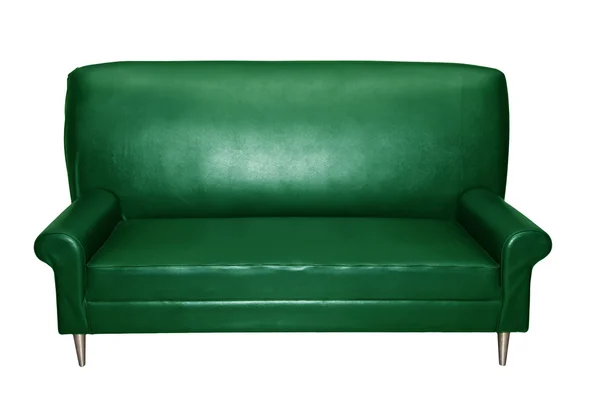 Luxury green sofa armchair isolated — Stock Photo, Image
