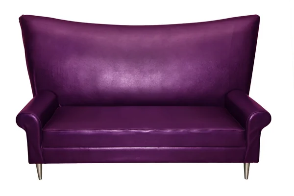 Luxury purple sofa armchair isolated — Stock Photo, Image