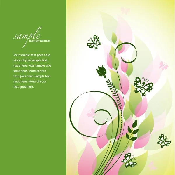 Floral achtergrond. vectorillustratie. — Stockvector