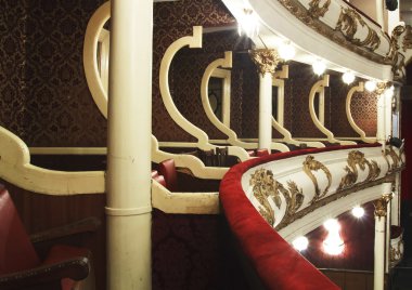 Balcony of old theater clipart