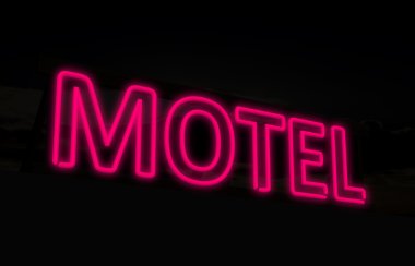 Neon motel işareti