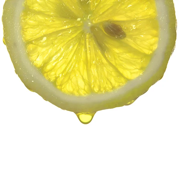 Gocce di succo di limone — Foto Stock