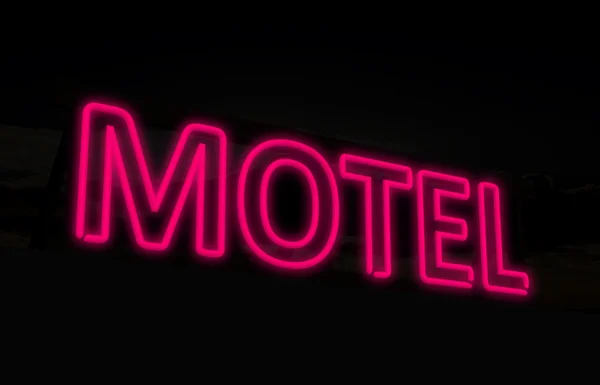 Neon motel sign — Stock Fotó