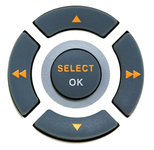 Botones seleccionar y ok Imagen de archivo