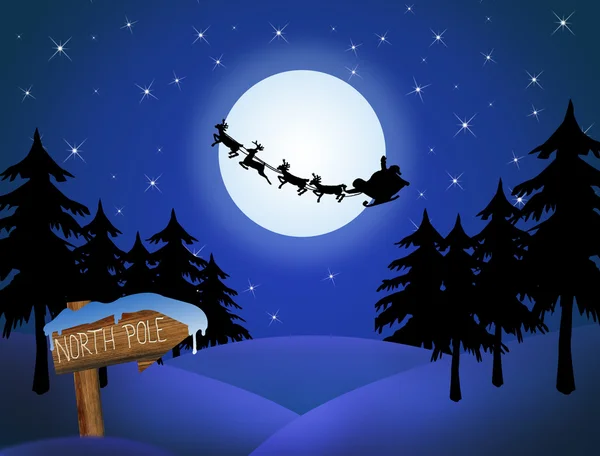 Santa's sleigh — Stock Vector