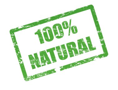 100 % natural stamp clipart