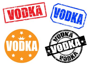 Vodka stamps clipart