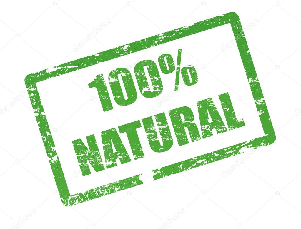 100 % natural stamp