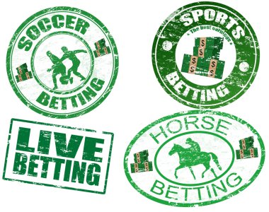 Set of betting stamps clipart