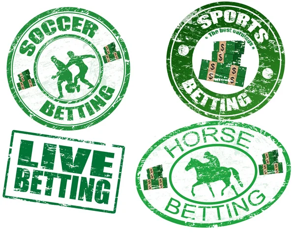 Set of betting stamps — Stock Vector