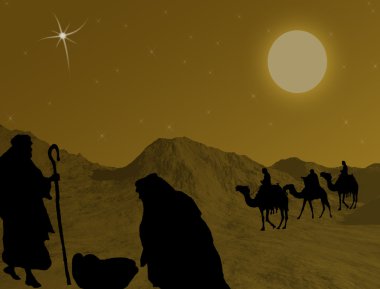 Christmas Nativity scene clipart