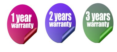 Warranty stickers set clipart