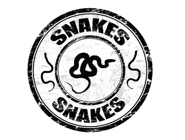 Snakes stamp — Stock Vector