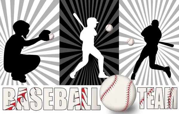 Бейсбольный плакат — стоковый вектор