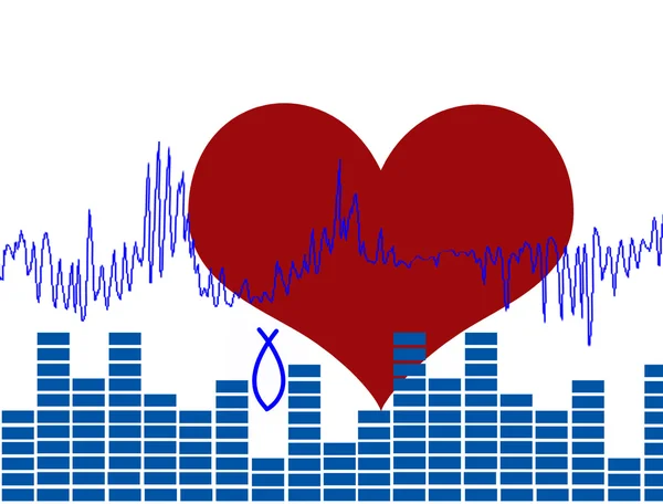 Concepto Heartbeat — Vector de stock