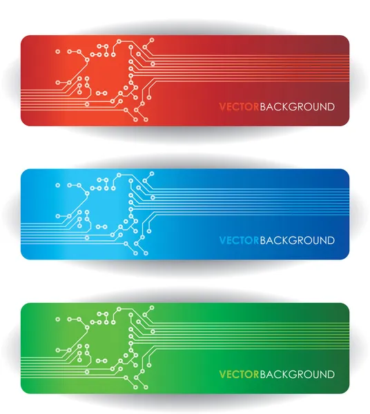 Kretskort banners — Stock vektor