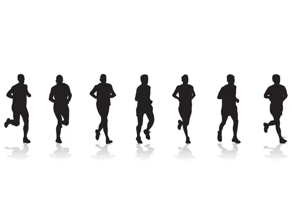Läufergruppe — Stockvektor