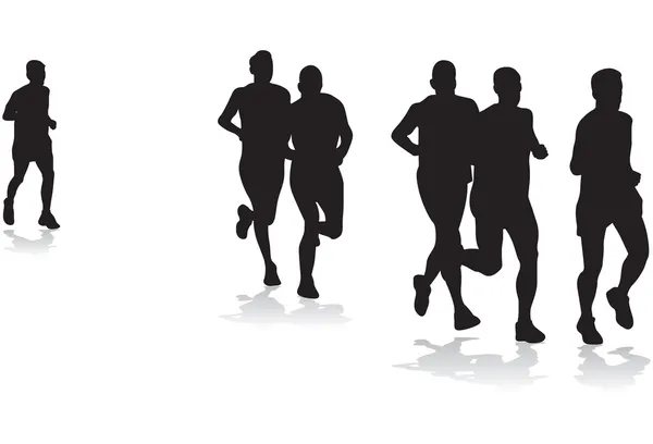 Group of runners — Stock Vector