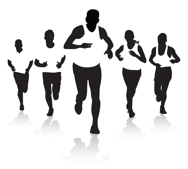 Bir grup koşucu — Stok Vektör
