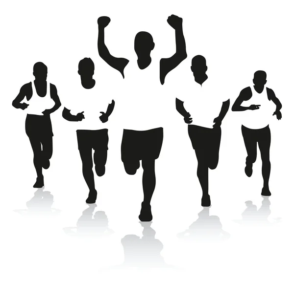 A group of runners — Stock Vector