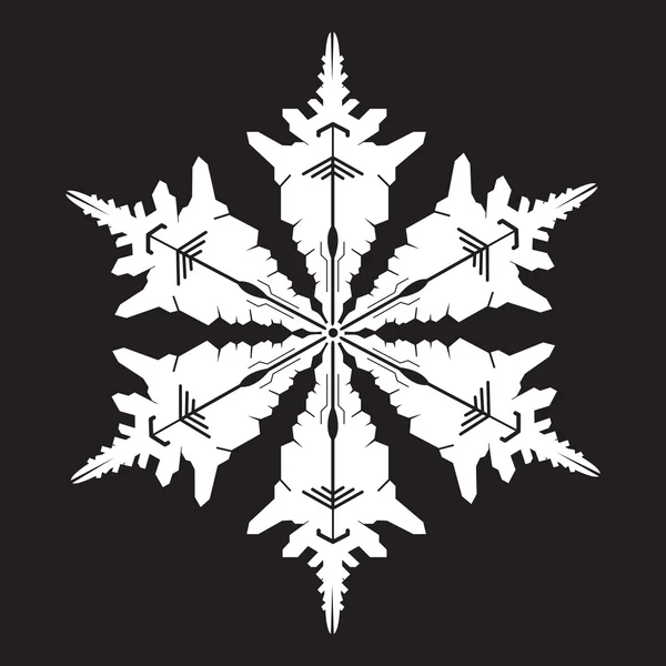 Schneeflockensilhouette — Stockvektor