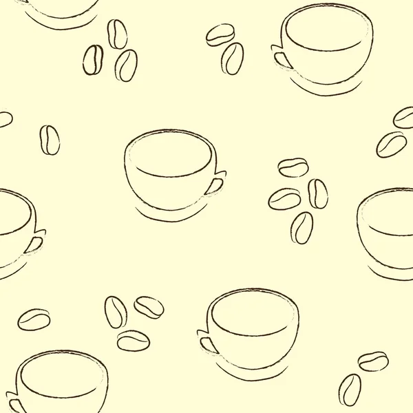 Seamless cup pattern — Stock Vector