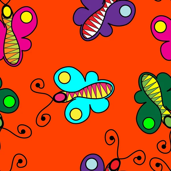Modèle de papillon sans couture — Image vectorielle