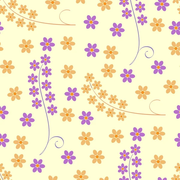 Patrón floral sin costuras — Vector de stock