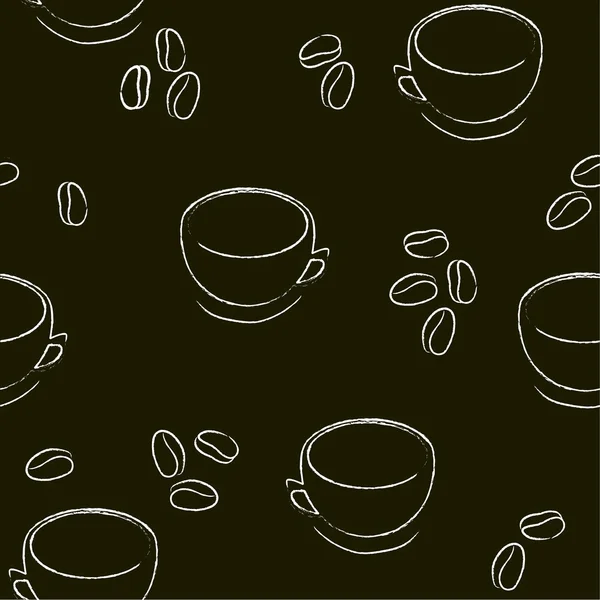 Безшовні чашки візерунком Стокова Ілюстрація