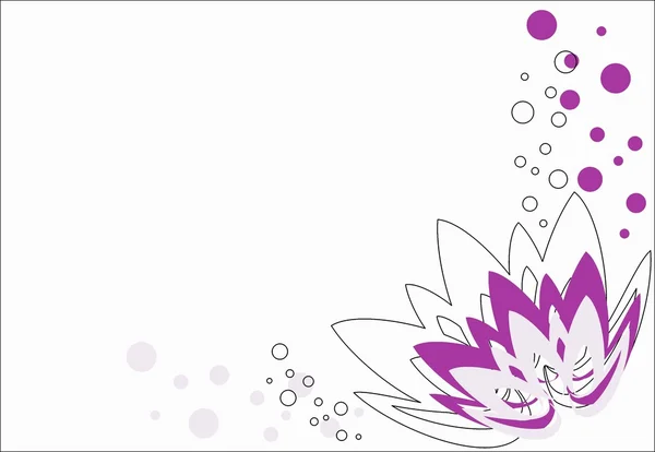 Abstract background water lily — Stock Vector