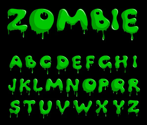 Zombie-Alphabet — Stockvektor