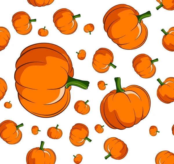 Pumpkin seamless background — Stock Vector