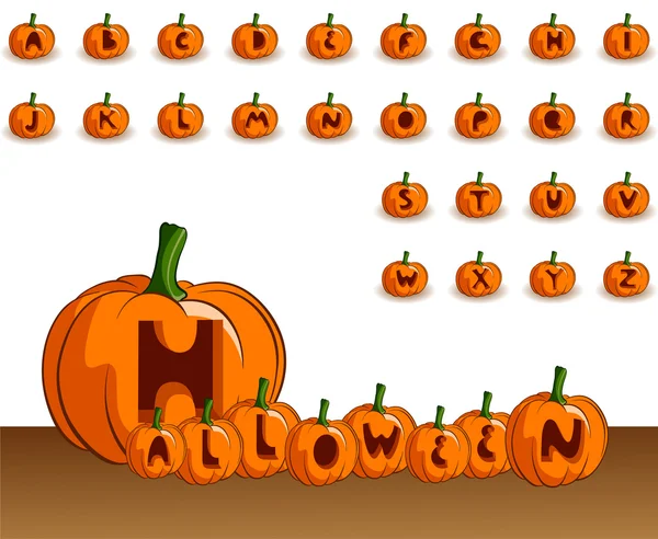 Halloween alphabet — Stock Vector