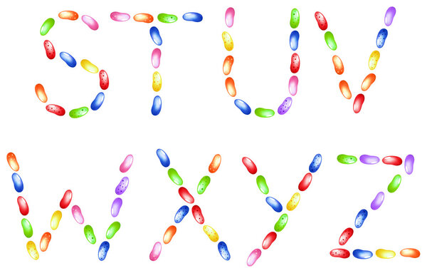 Jelly beans alphabet