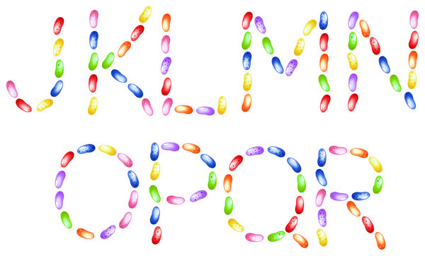 Jelly beans alphabet