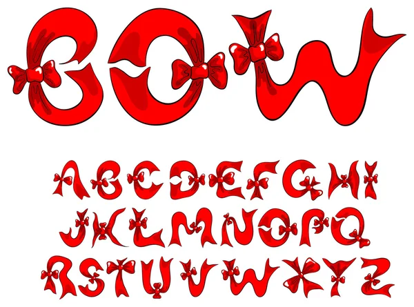 Boog alfabet — Stockvector