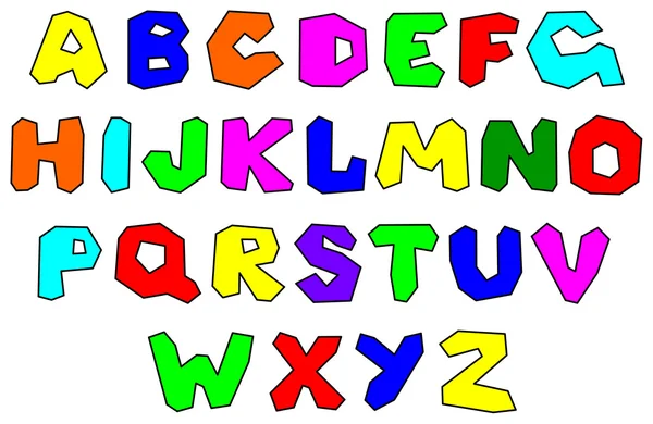 Alfabeto colorato — Vettoriale Stock