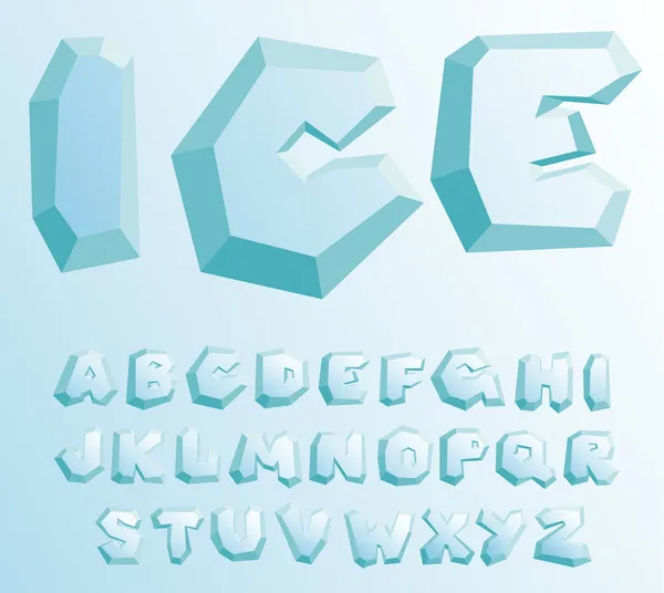 Ledová abeceda — Stockový vektor