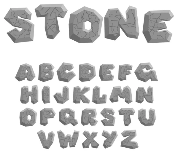 Alfabeto di pietra — Vettoriale Stock