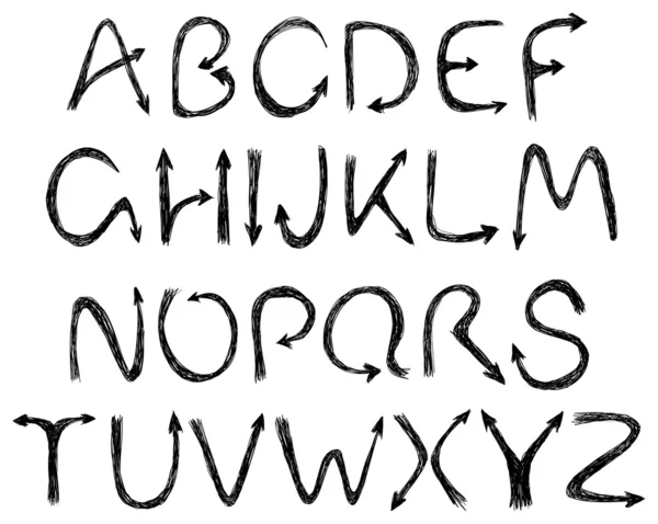 Alphabet flèche — Image vectorielle