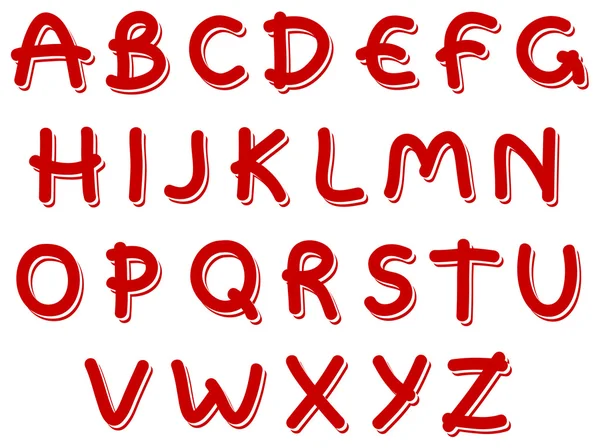 Alfabeto rojo — Archivo Imágenes Vectoriales