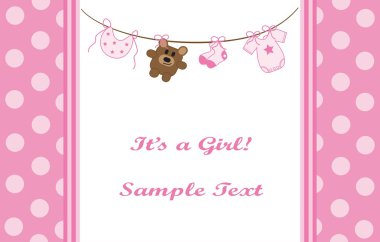 Baby Girl Announcement clipart