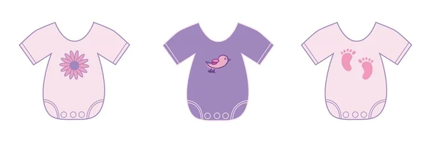 Vêtements bébé fille — Image vectorielle