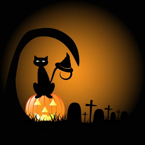 Cementerio de Halloween — Vector de stock