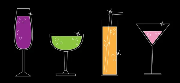 Веселые напитки — стоковый вектор
