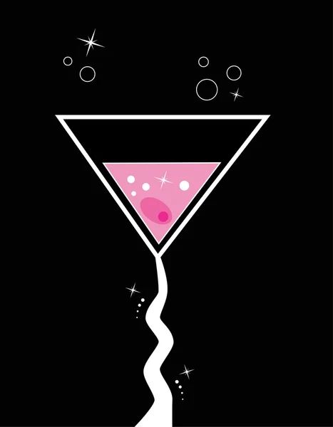Martini rosa — Vetor de Stock